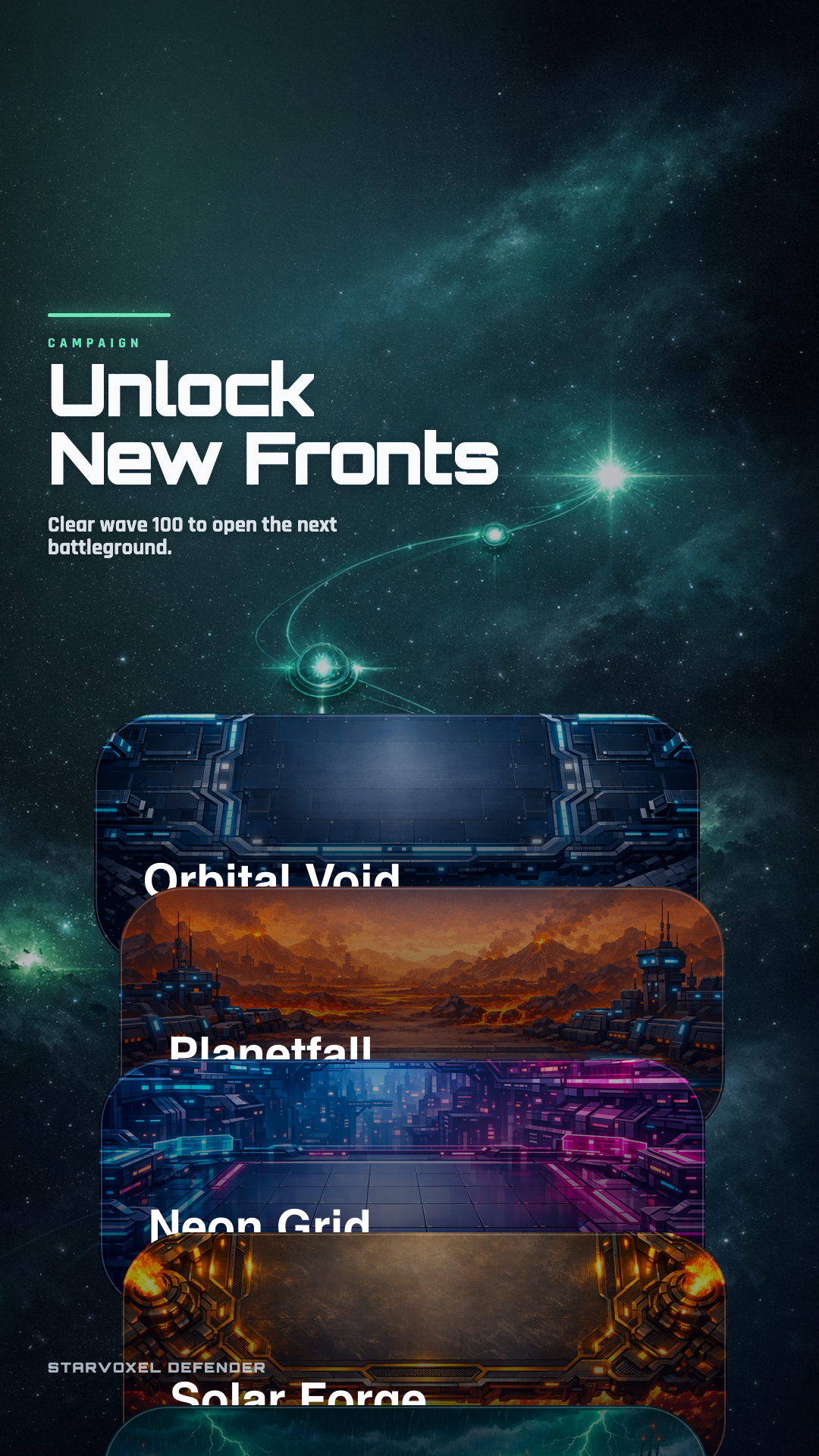 Campaign map with battlegrounds